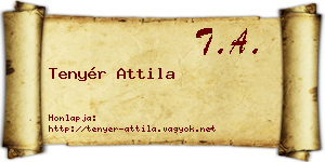 Tenyér Attila névjegykártya