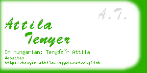 attila tenyer business card